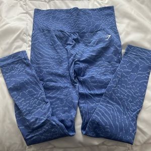 gymshark animal seamless leggings blue size small